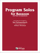 PROGRAM SOLOS FOR BASSOON cover